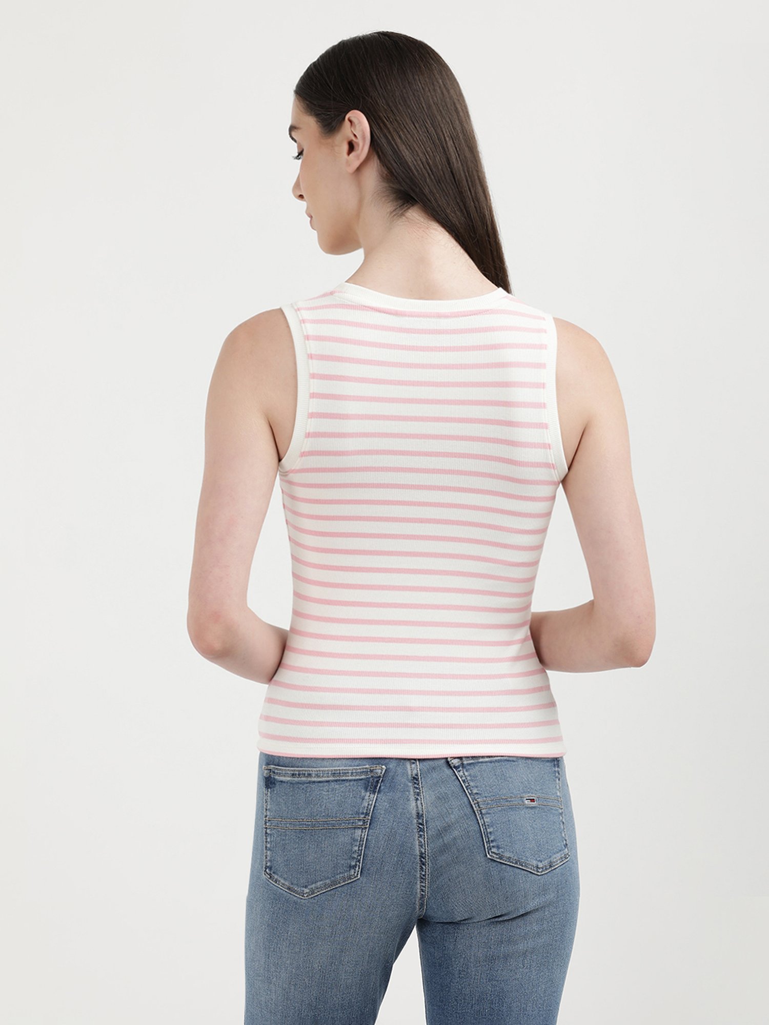 TOMMY HILFIGER Light Pink Striped Top