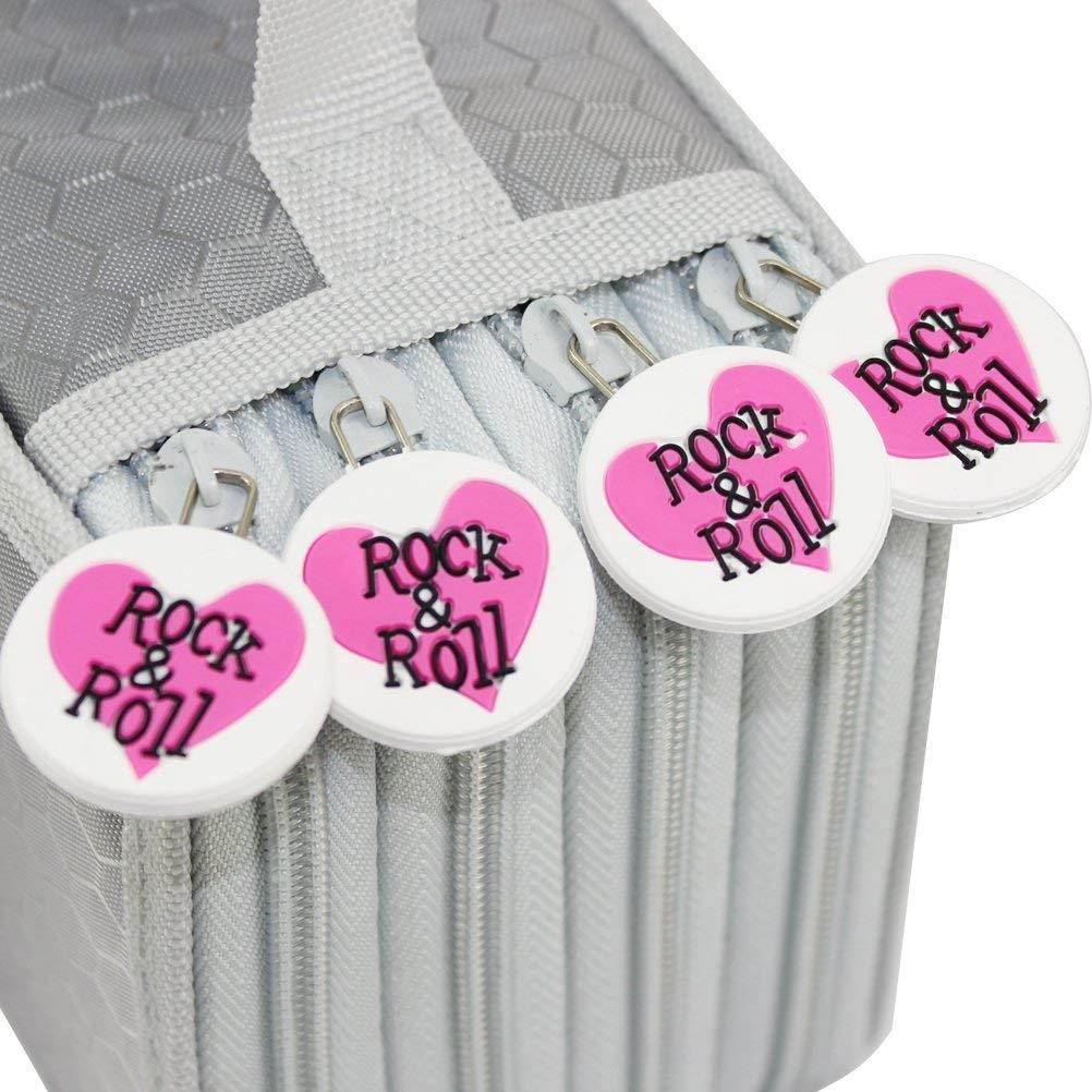 Youngman 72 Piece Colors Super Large Capacity Multi-layer Students Pencil Case Pen Bag Pouch Stationary Case Makeup Cosmetic Case Bag (Gray)