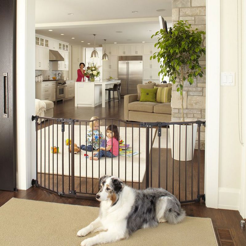 MyPet Extra Wide Windsor Arch Indoor Pet Gate, Bronze