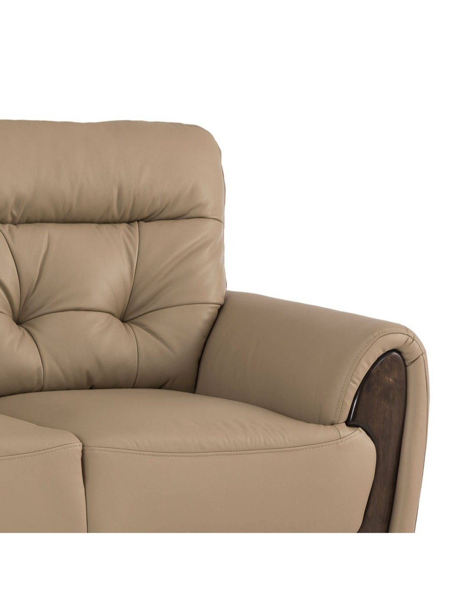 Durian Berry Black Premium Leatherette 2 Seater Sofa