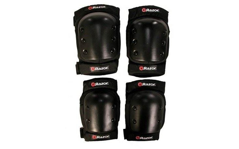 Razor V17 Youth Skateboard / Scooter Sport Helmet w/ Pro Knee & Elbow Pads Set