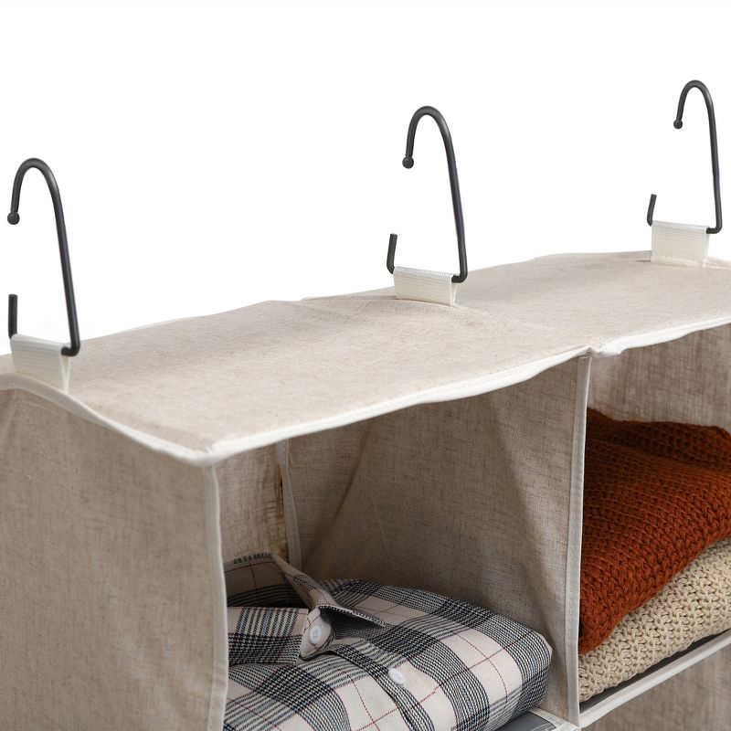 StorageWorks 2+2 Shelf Hanging Closet Organizer Beige