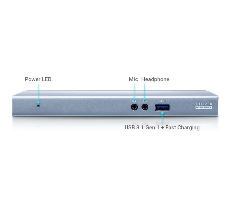 ATEN USB-C Multiport Dock with Power Charging - for Desktop PC - 90 W - USB Type C - 3 x USB Ports - Network (RJ-45) - HDMI - DVI - DisplayPort