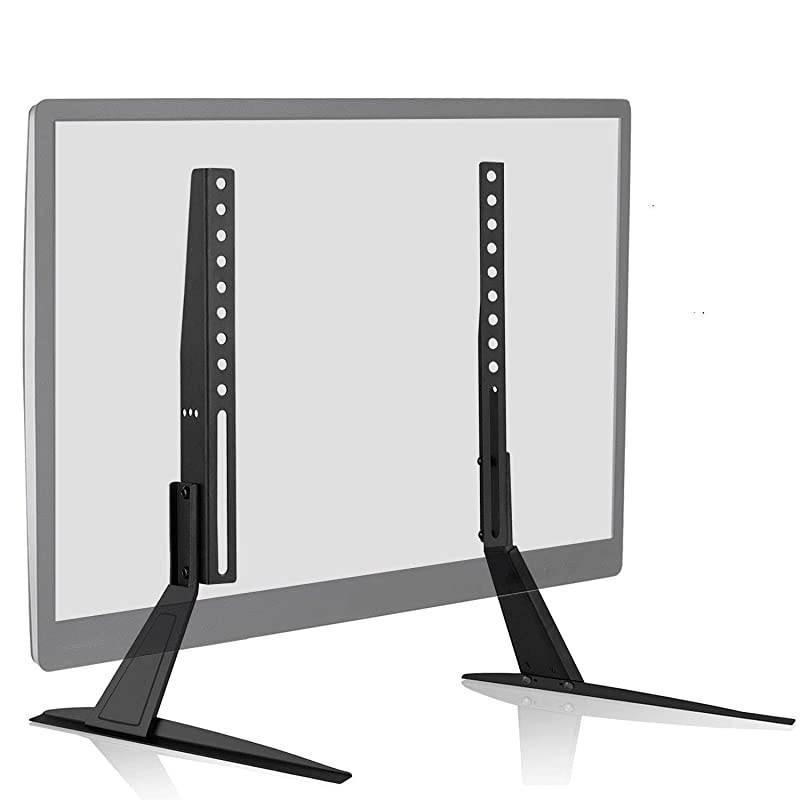 Universal TV Stand Table Top for Most 23 to 42 inch LED LCD Flat Screen TV VESA up to 200 by 400mm TVS002 Black