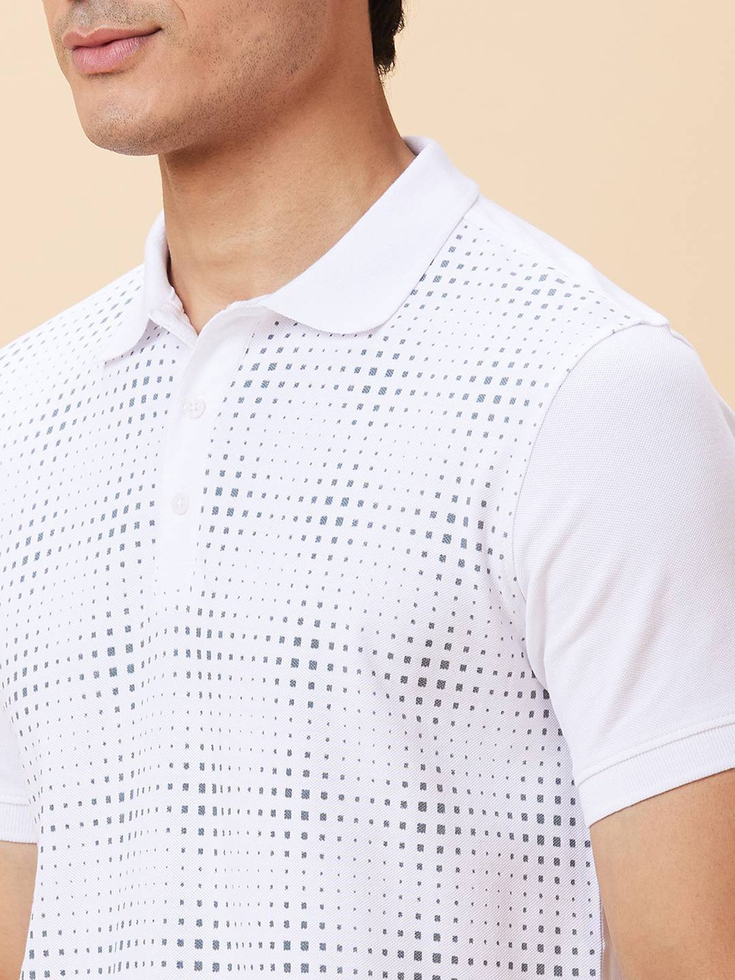 Being Human White Regular Fit Printed Polo T-Shirt