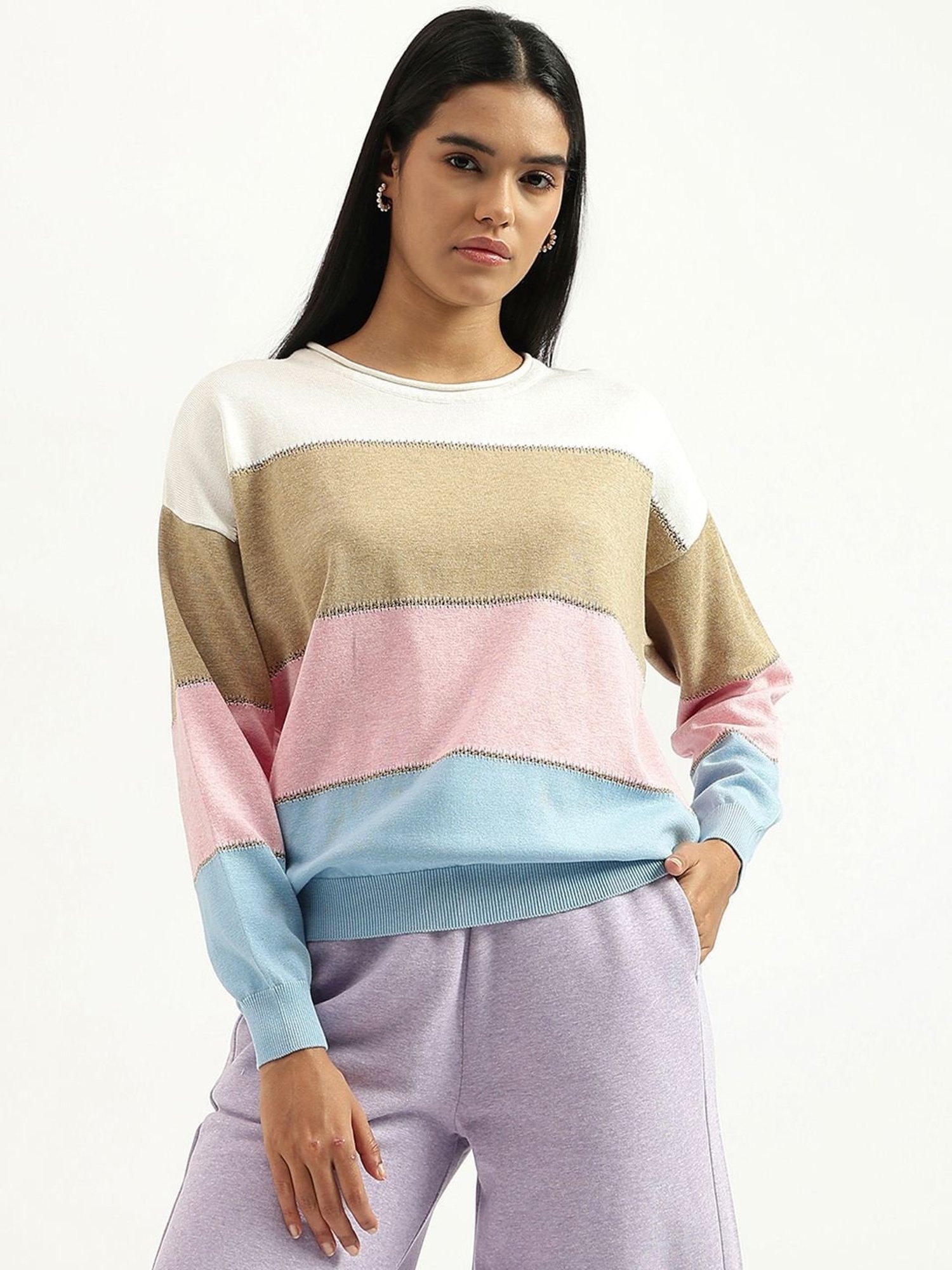KENDALL + KYLIE Multicolored Printed Hoodie