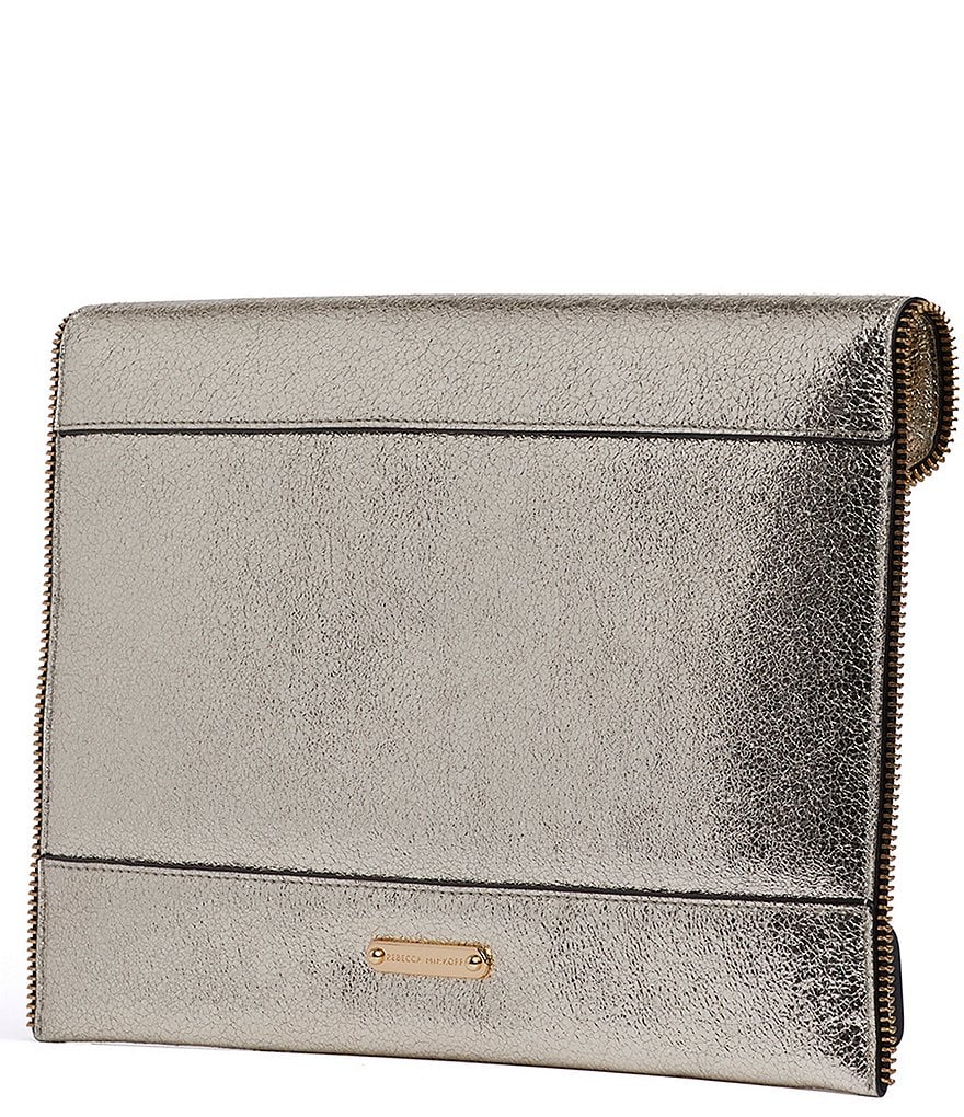 REBECCA MINKOFF Leo Metallic Envelope Clutch