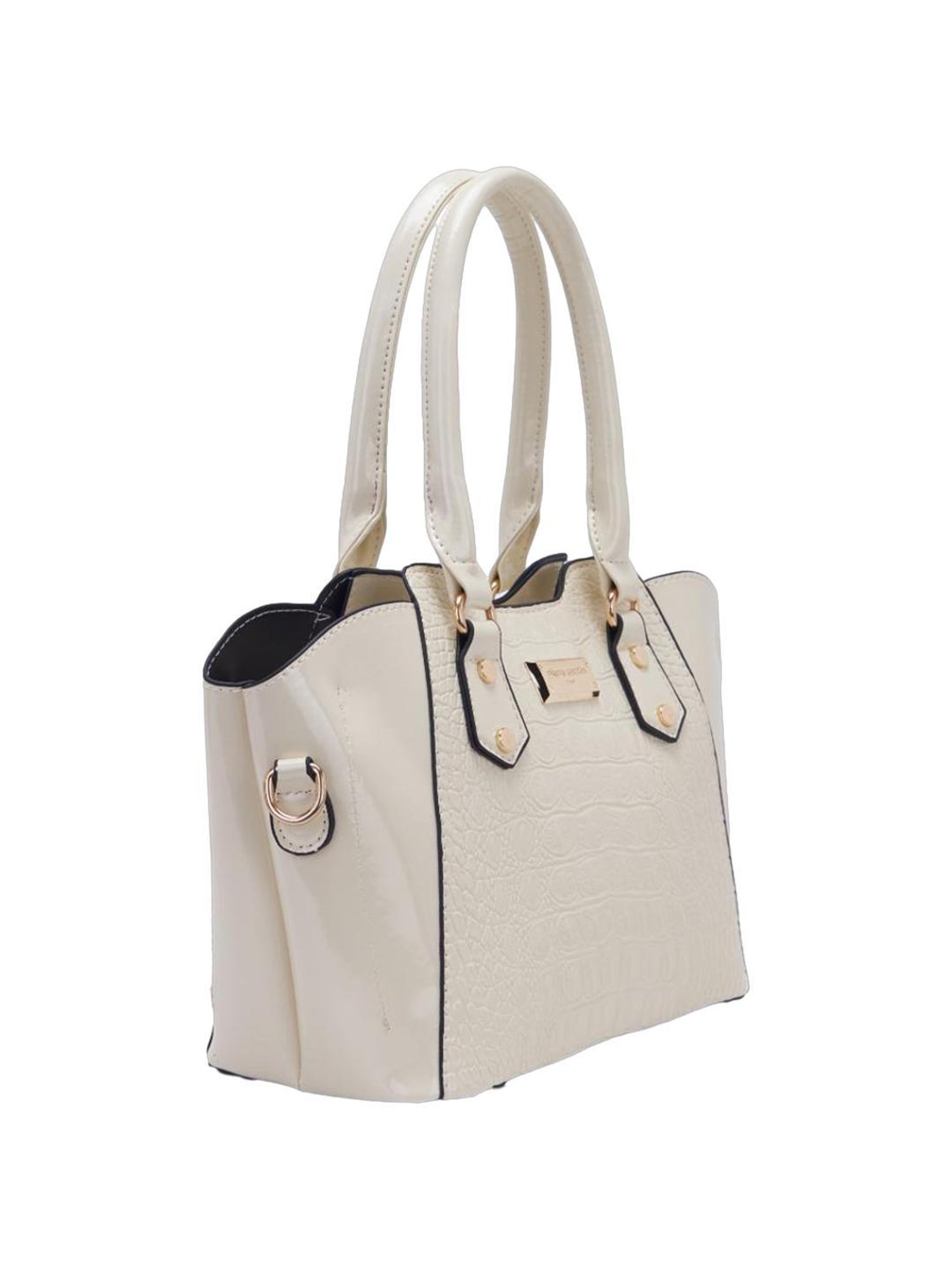 Pierre Cardin Beige Textured Satchel Handbag