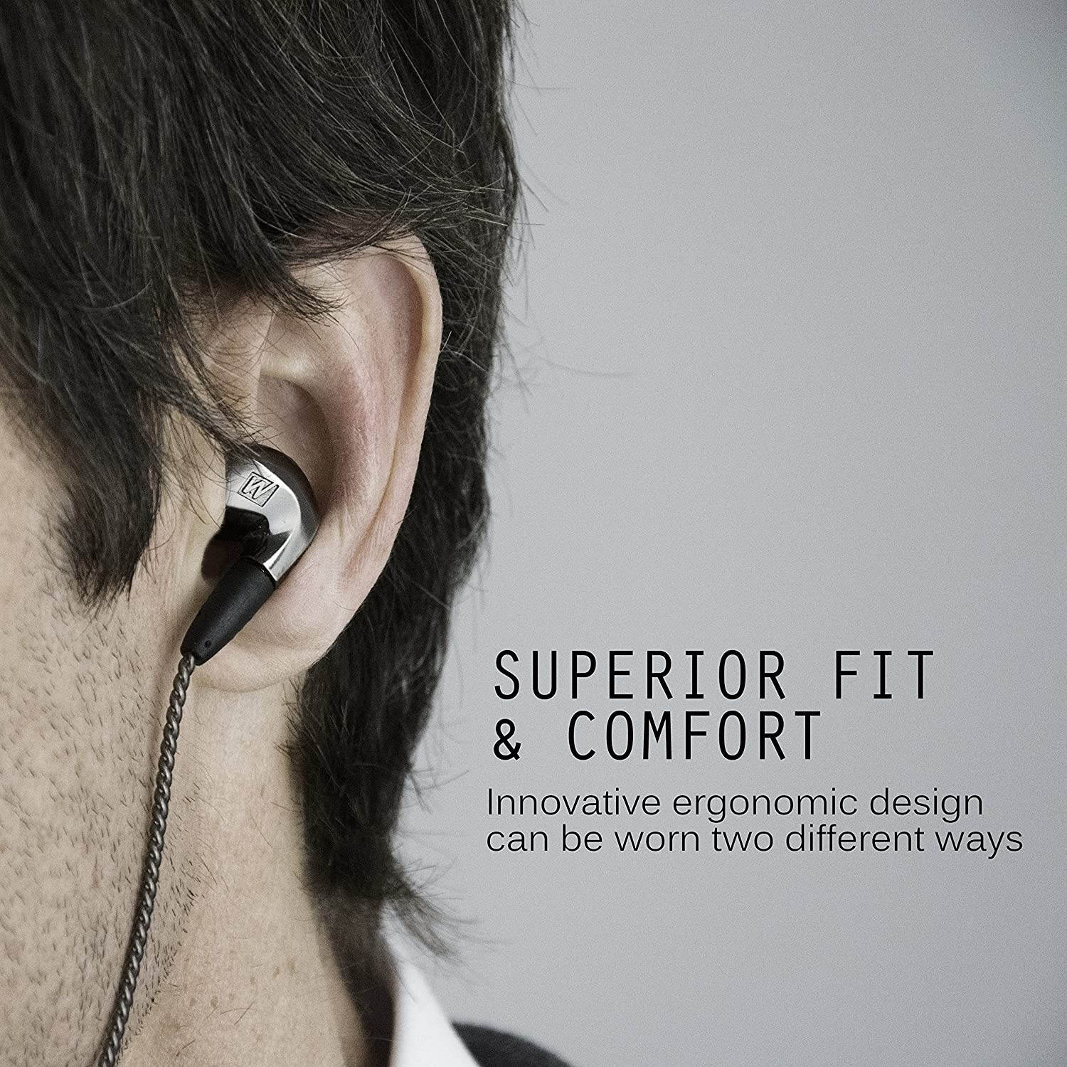 MEE audio Pinnacle P1 High Fidelity Audiophile In-Ear Headphones with Detachable Cables - EP-P1-ZN-MEE