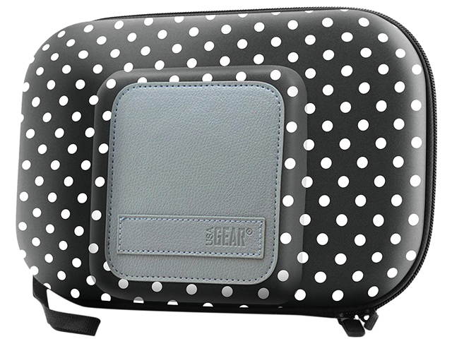 Universal Travel Case for 5 Inch GPS & Accessories by USA Gear (Polka Dot Design)