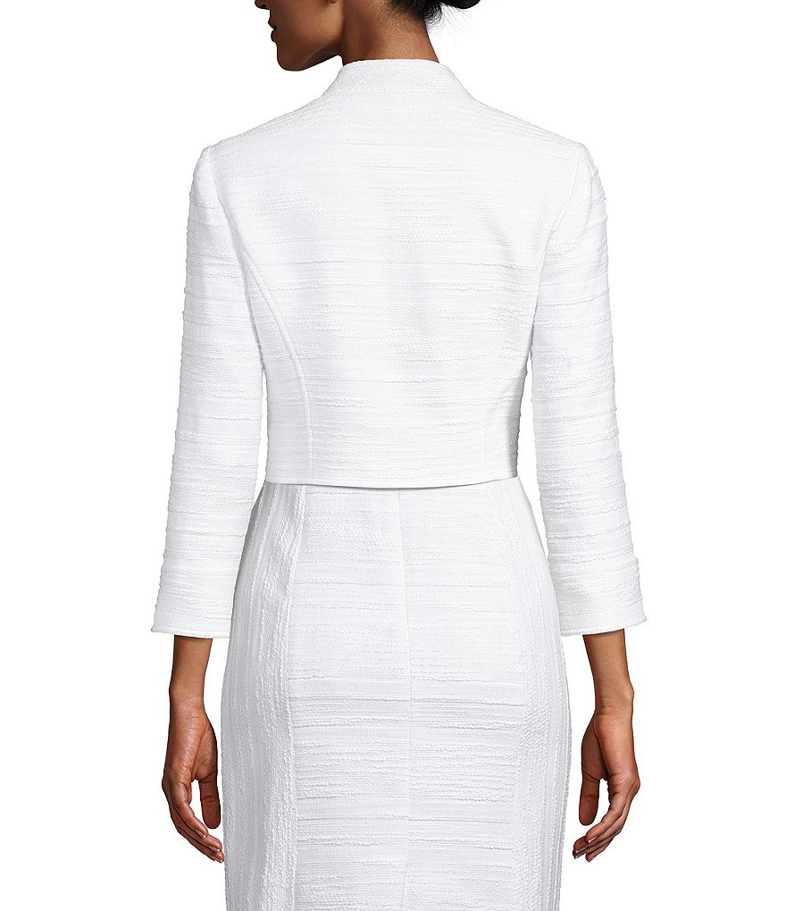 Kasper Snap Front One Button Notch Crepe Jacket