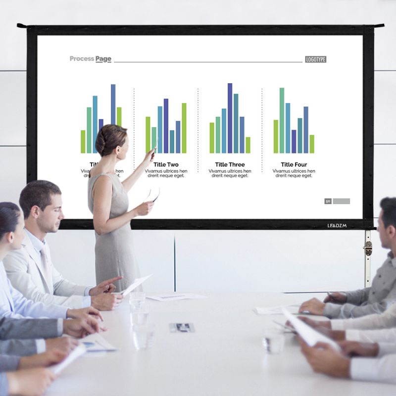 Leadzm 100" 16:9 Fast Folding Screen Outdoor Indoor Portable Projector Screen