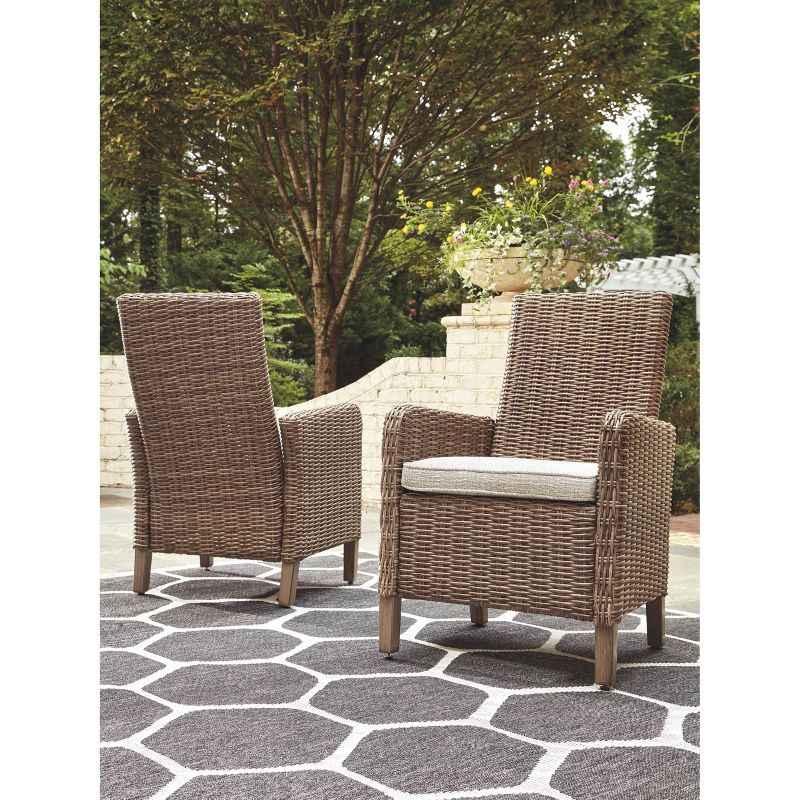 Beachcroft Arm Chair with Cushions - Beige  - Outdoor by Ashley