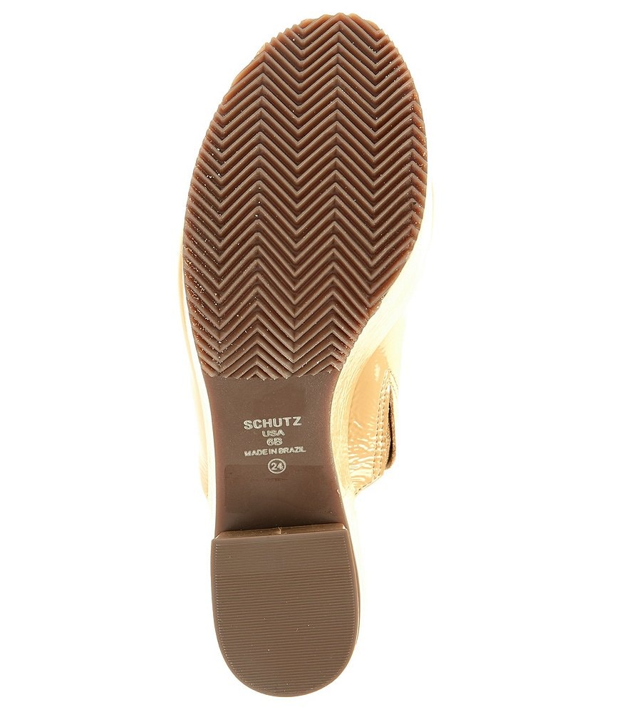 Schutz Coryna Peep Toe Patent Platform Sandal