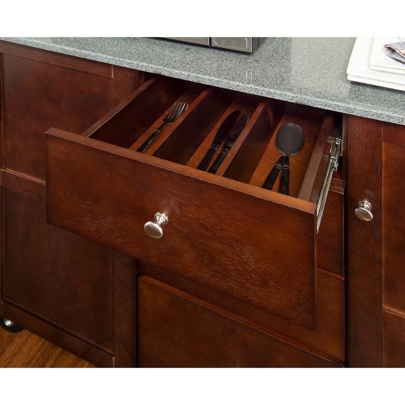 Origami Wood Top Steel Kitchen Organizer 3 Mesh Basket Sliding Drawer (2 Pack)