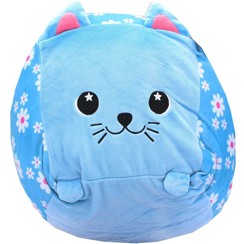 MMG Brands Moosh-Moosh 10 Inch Square Patterned Plush - Maisie the Blue Cat