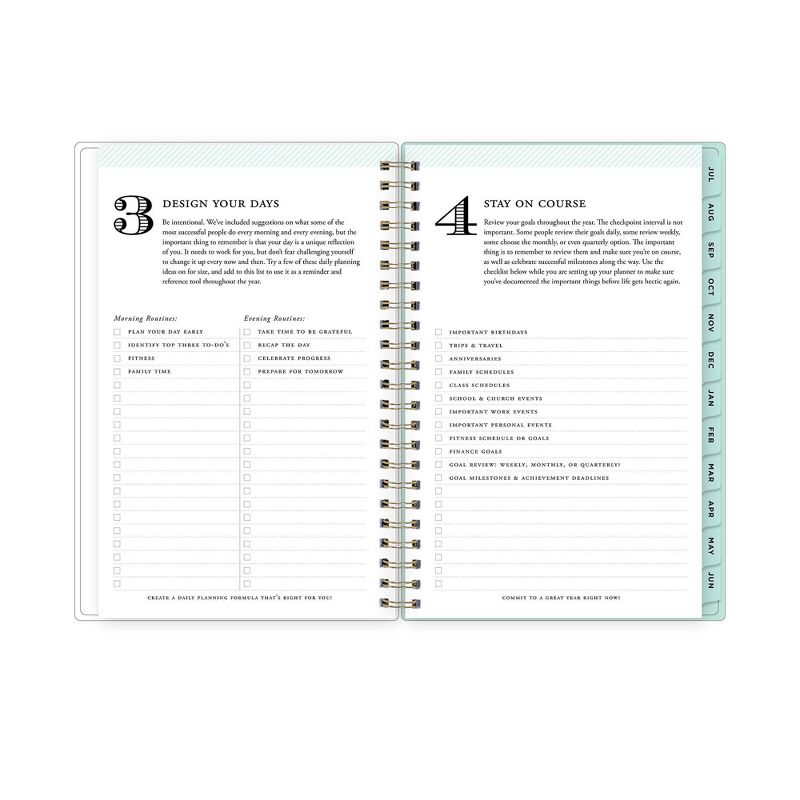 2021-22 Academic Planner 8"x5" Clear Pocket Cover Weekly/Monthly Wirebound Tulip Garden Mint - Day Designer