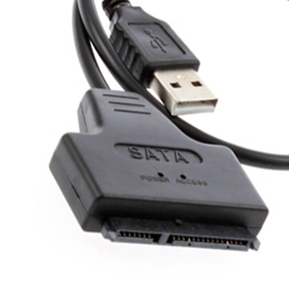 USB 2.0 to SATA Adapter 7 Pin and 15 Pin Cable Hard Drive Converter Cable for 2.5/3.5 Inches SATA/HDD Hard Disk Drive