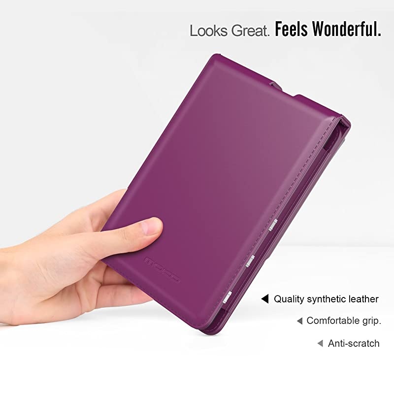 Case Fits Kindle Paperwhite (10th Generation, 2018 Releases), Premium Vertical Flip Cover with Auto Wake/Sleep Compatible for  Kindle Paperwhite 2018 E-Reader - Purple