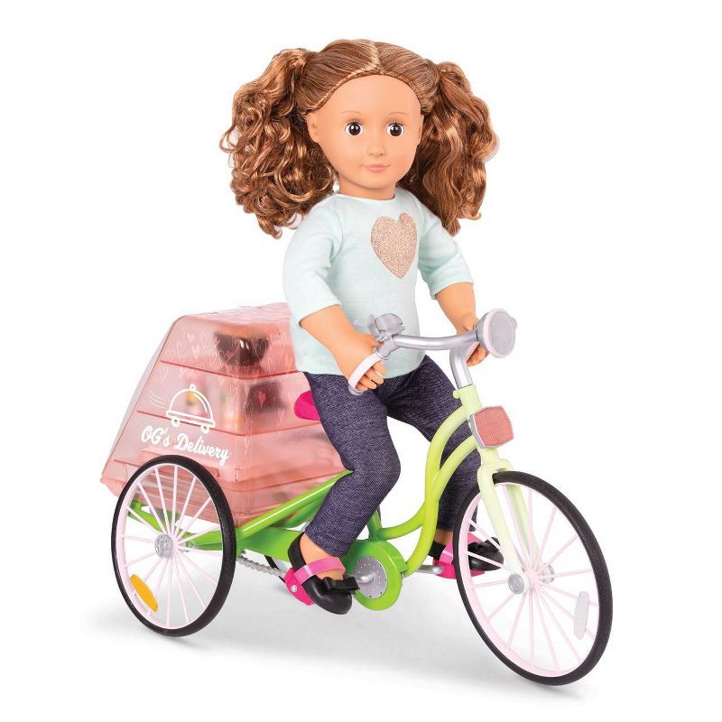 Our Generation Delivery Bike with Play Food for 18" Dolls