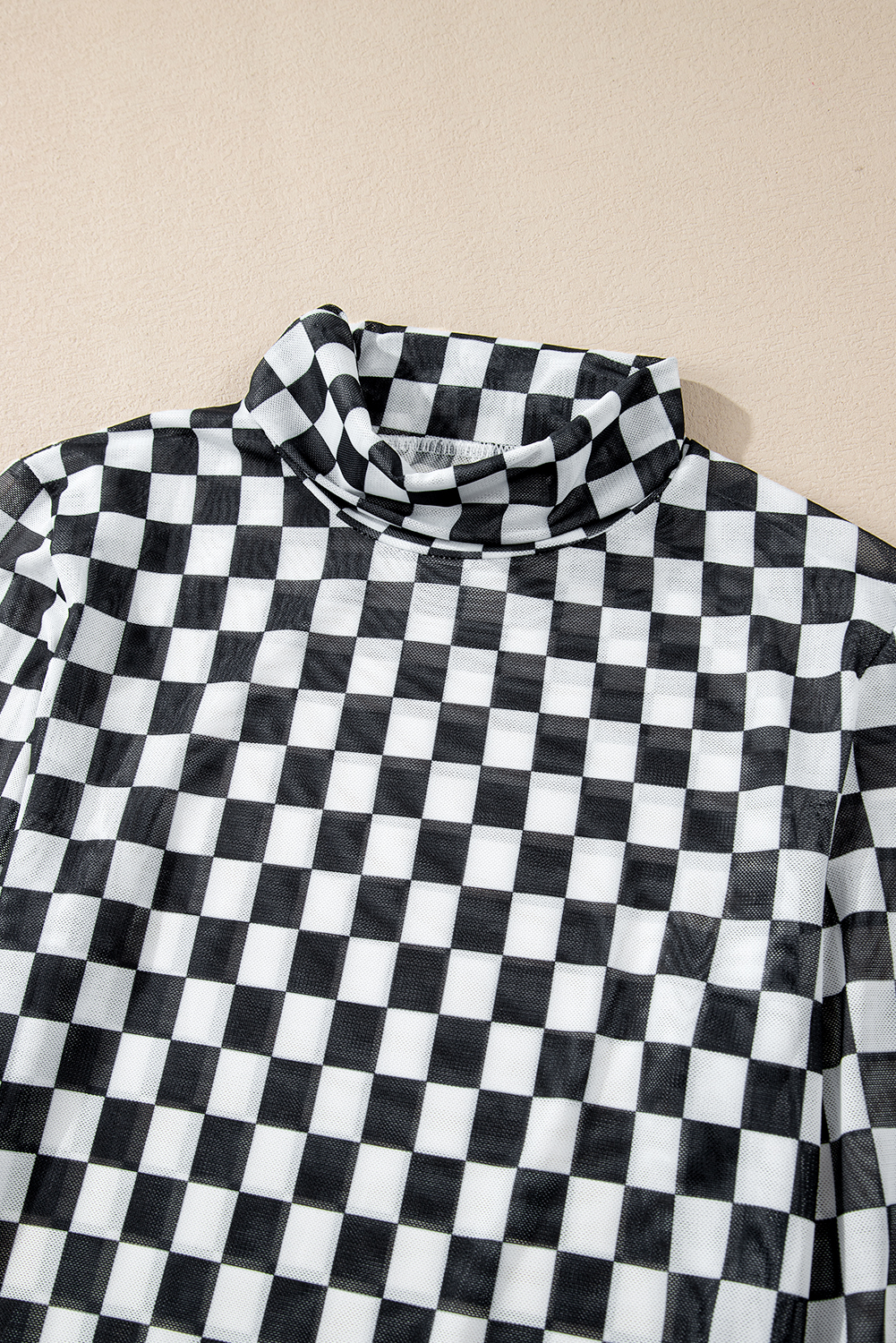 Rose Red Rhinestone Mesh Long Sleeve Bodysuit