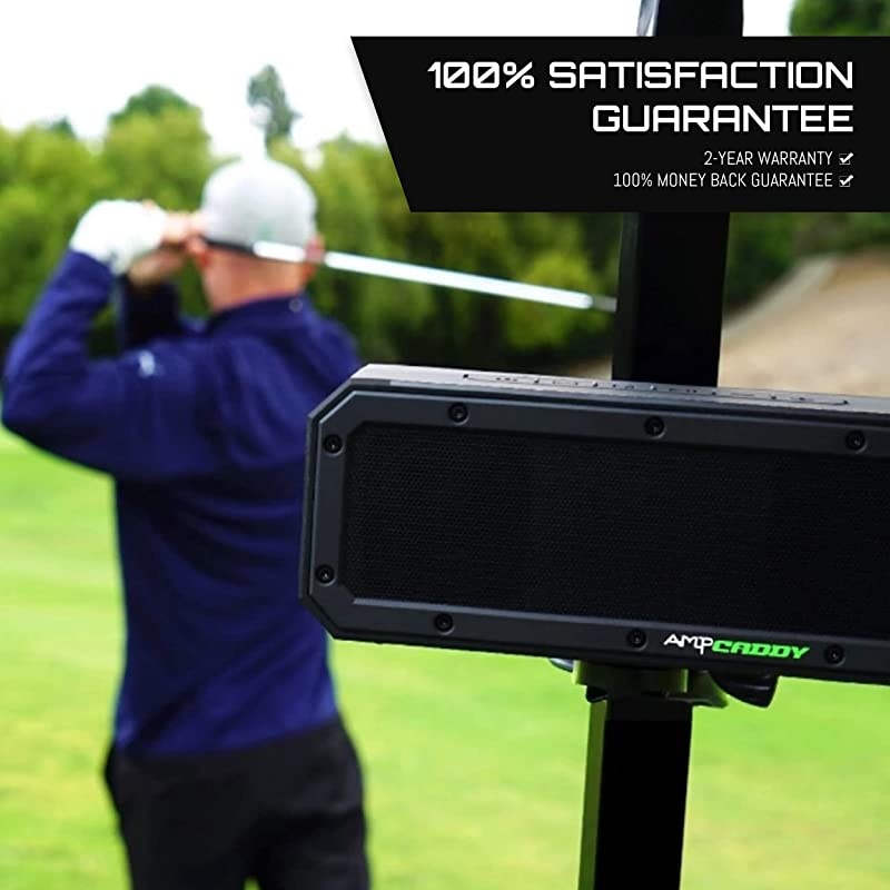 Golf Speaker with Mount, 40 Watt Bluetooth Portable  Version 3 Pro Max Bluetooth Speaker and Mount with Loud Stereo Sound and Bass Boost, 12-Hour Playtime, Extended Bluetooth Range, Waterproof
