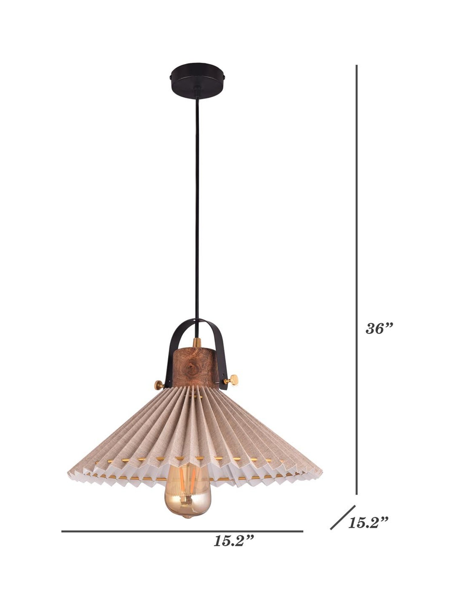 Kapoor E Illuminations Dolmen Beige Steel Hanging Light - Set of 1