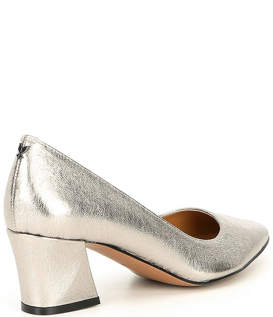 J. Renee Fatemeh Leather Block Heel Pumps