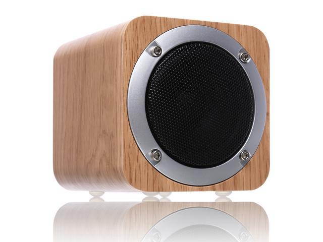 Bluetooth Speaker Wooden, Portable Bluetooth 4.0 Speakers with 70mm Big-Driver, Wireless Computer Speaker with Enhanced Bass Resonator