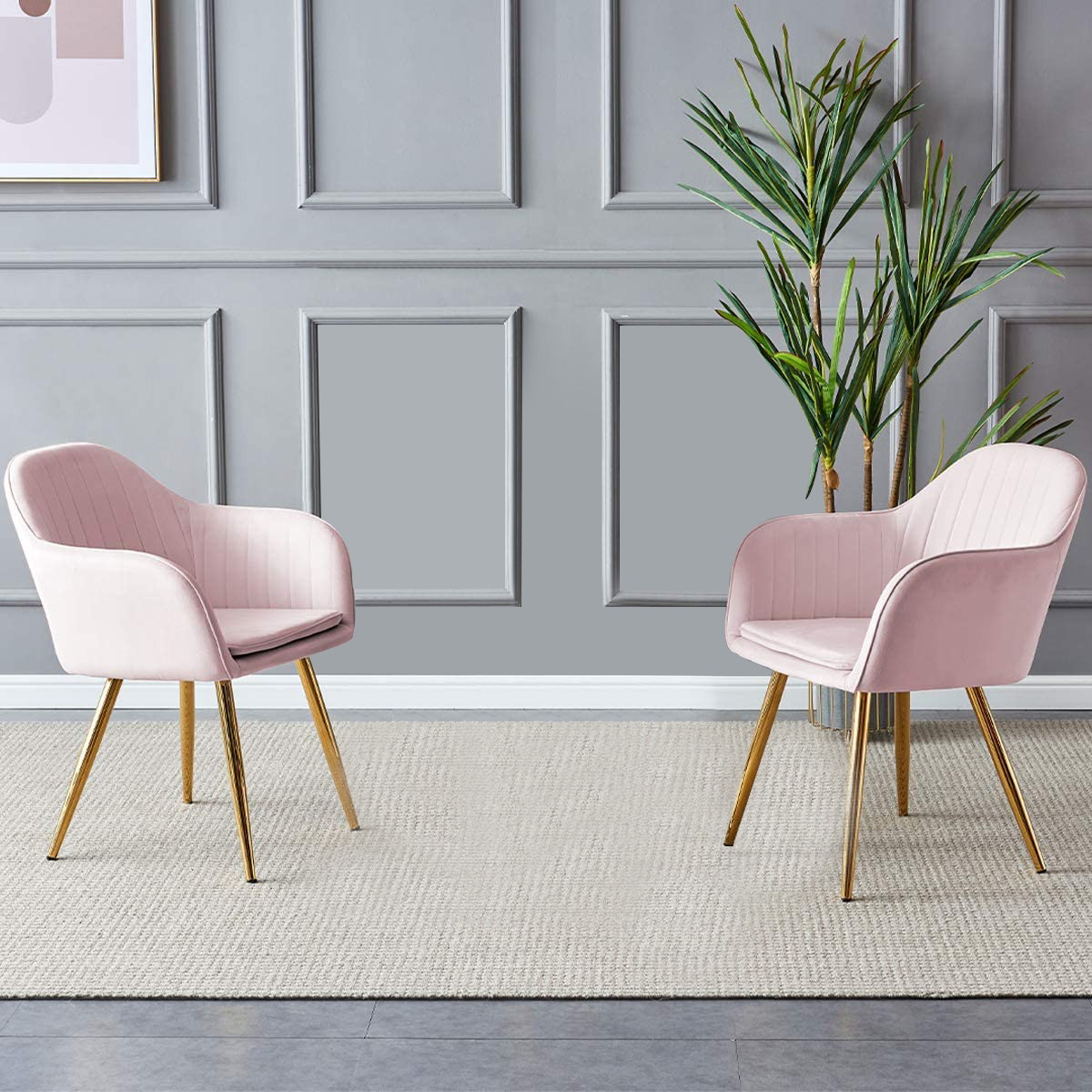 Ribbed Swivel Desk Chair Adjustable Task Chair PU Leather Mid Back Rolling Office Chair with Wheels Padded Task Conference Chair with Backrest for Office Home Computer Without Arms, White