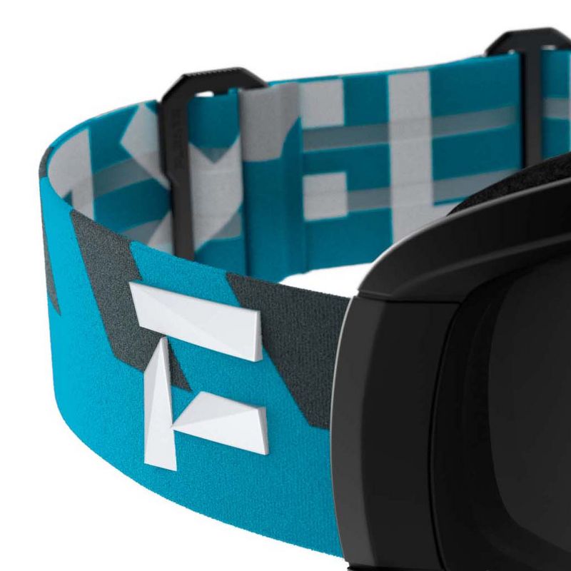 Flaxta Continuous Peripheral Vision Snowboard and Ski Goggles with Zeiss Spherical Anti-Fog Enlight Double Lens for Men and Women, Black and Teal