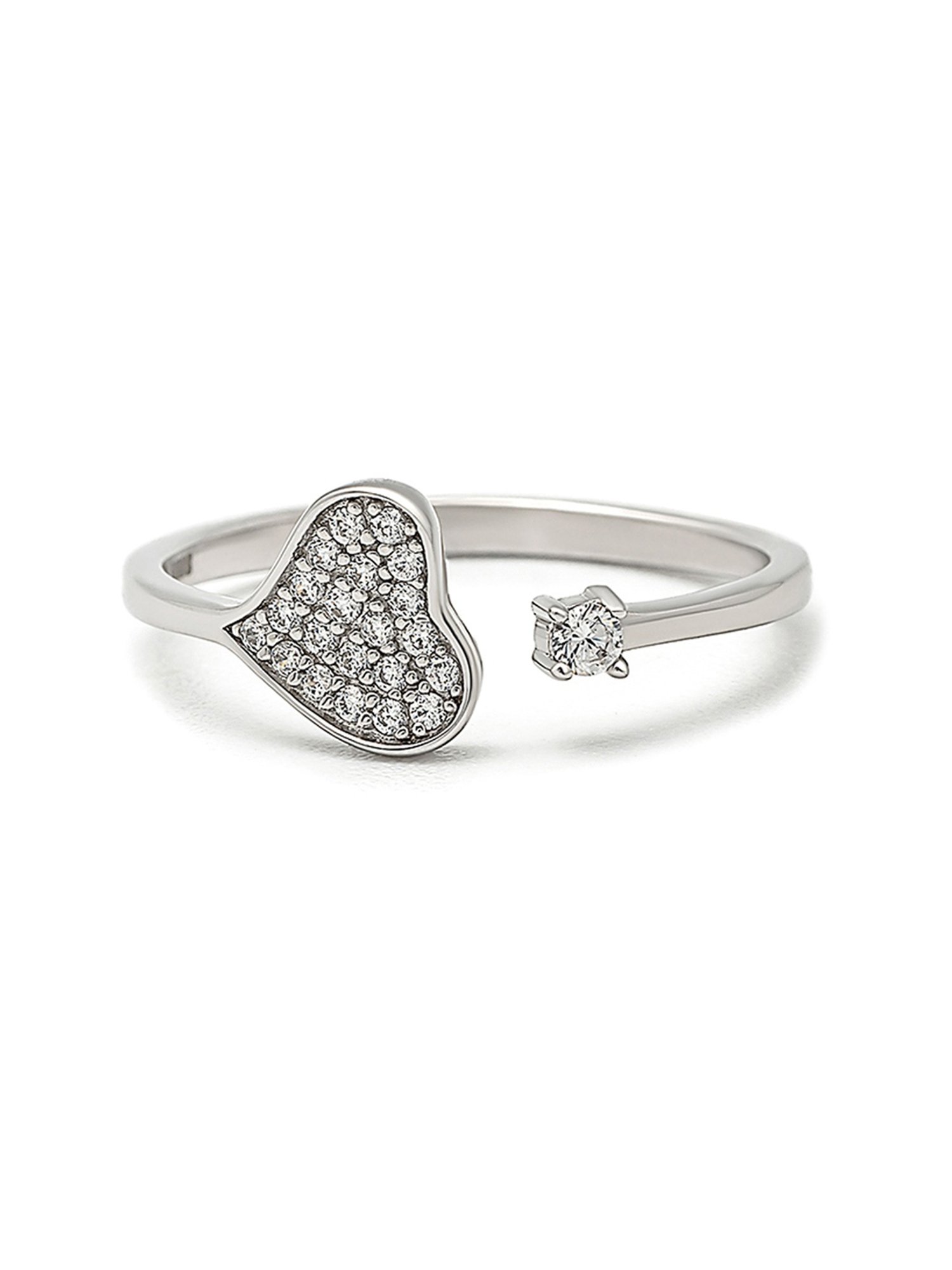 Silberry 92.5 Sterling Silver Heartsy Ring