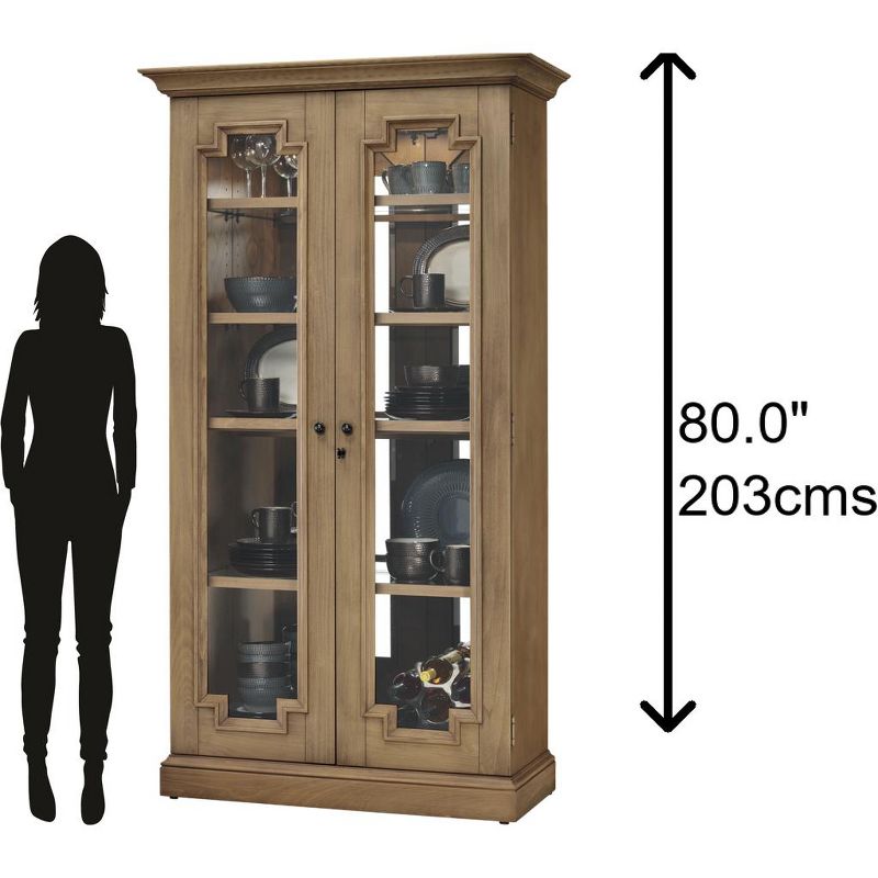 Howard Miller 670011 Howard Miller Chasman Ii Curio Cabinet 670011 Aged Natural