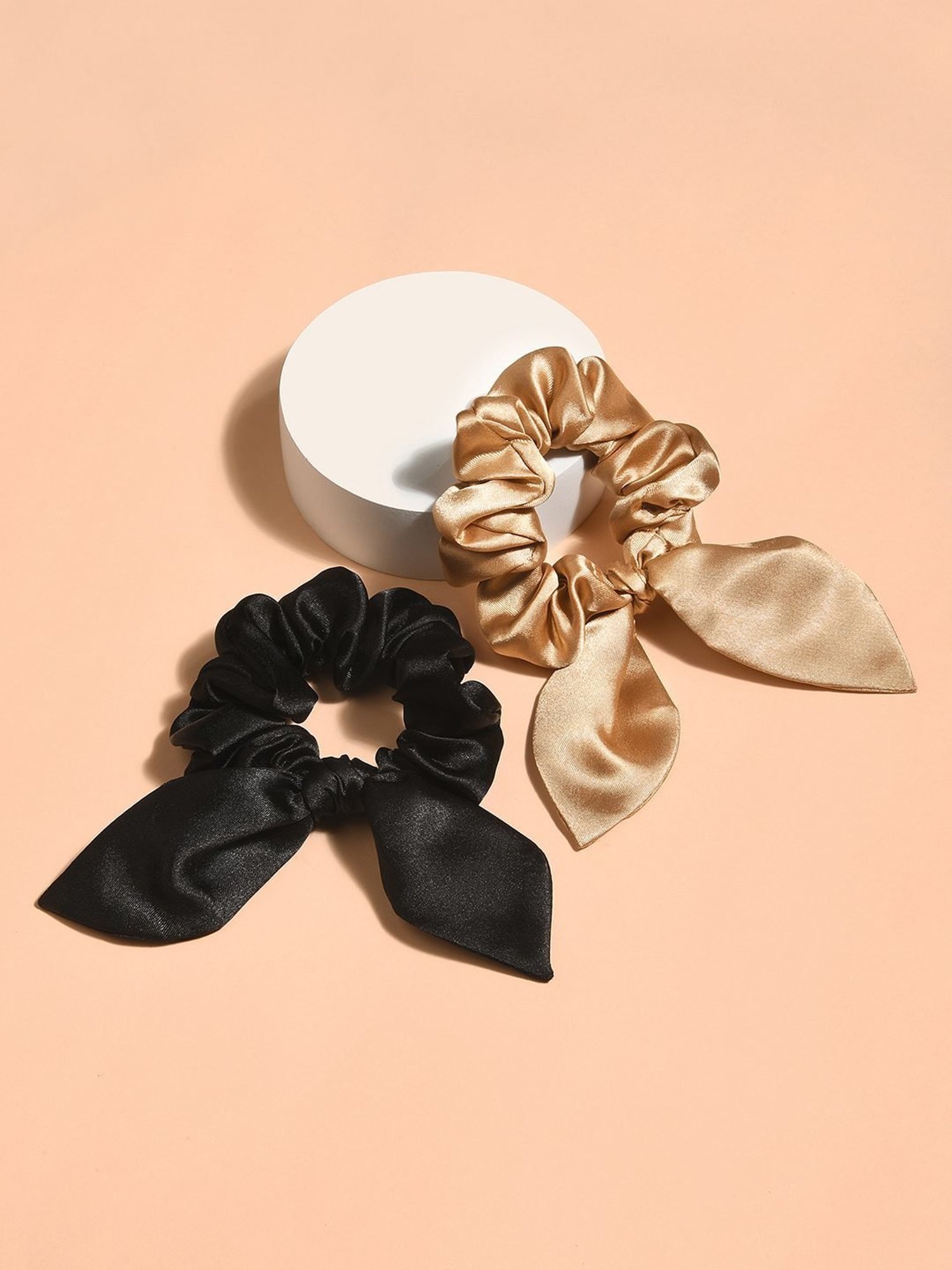 ToniQ Multicolor Ponytail Holder Scrunchie - Set of 2