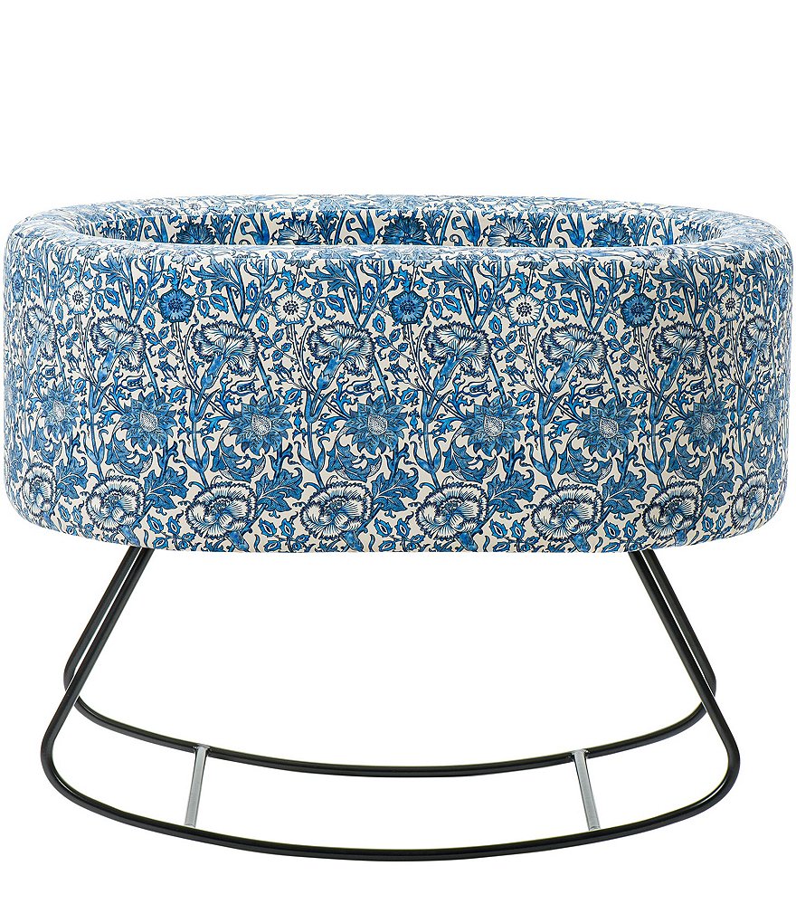 Aristot Pink & Rose Upholstered Bassinet + Rocking Dondolo Bassinet Base