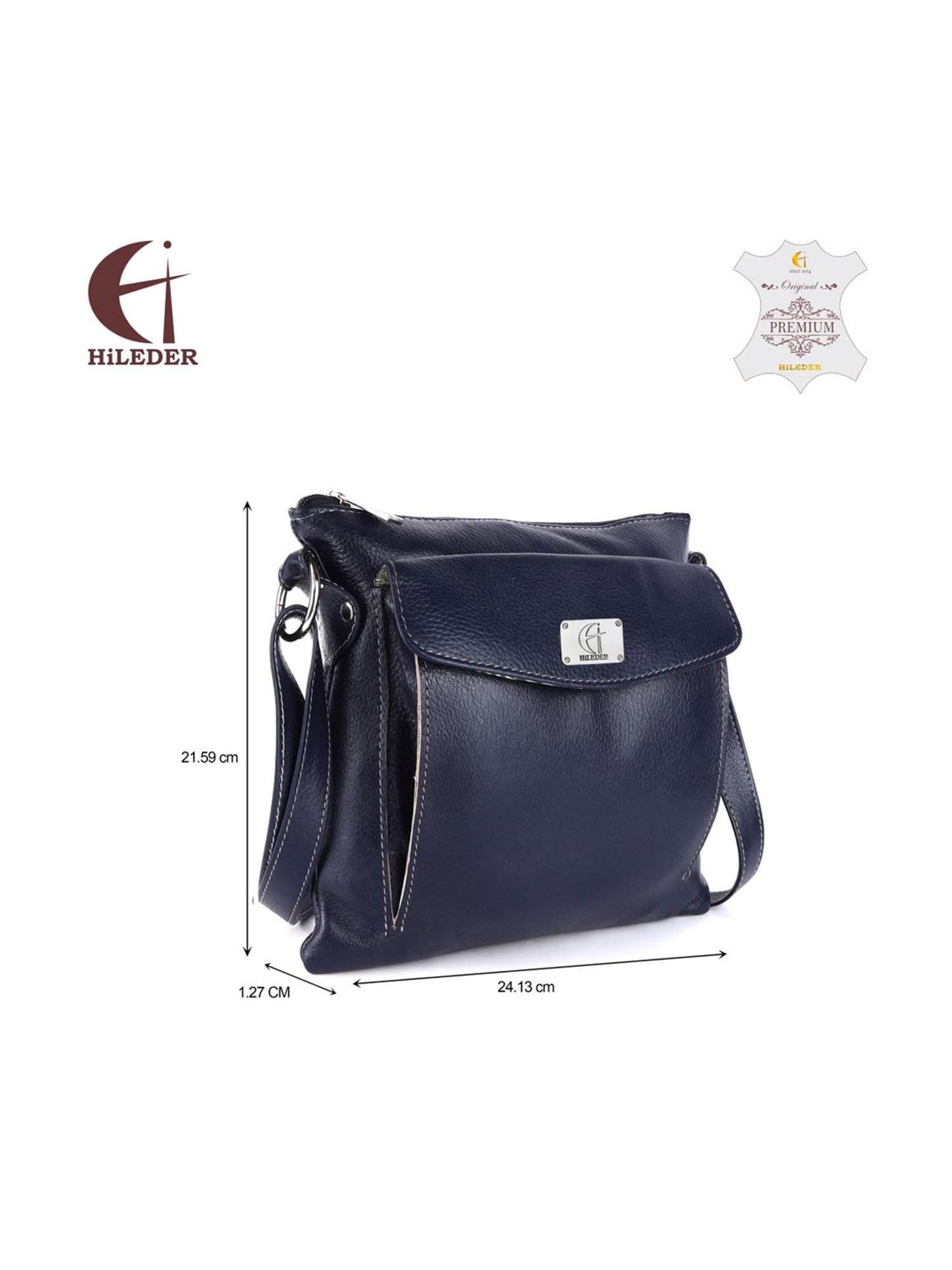 HiLEDER Navy Solid Medium Cross Body Bag