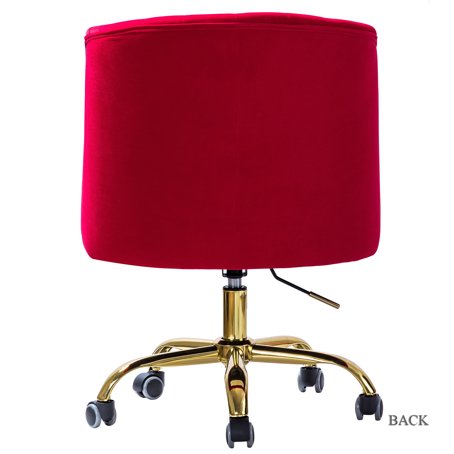 Jayden Creation Lydia Height Adjustable Velvet Task Chair with Swivel Gold Metal Base for Home Office, Bedroom, Living Room