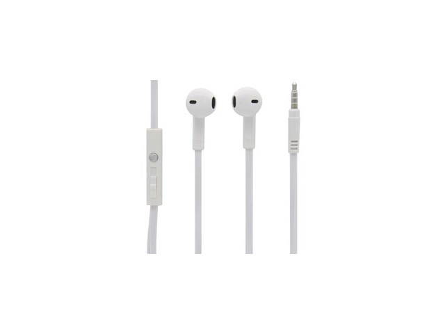 Mobilespec MBS10242 Stereo In-Ear Earbuds with In Line Mic - White