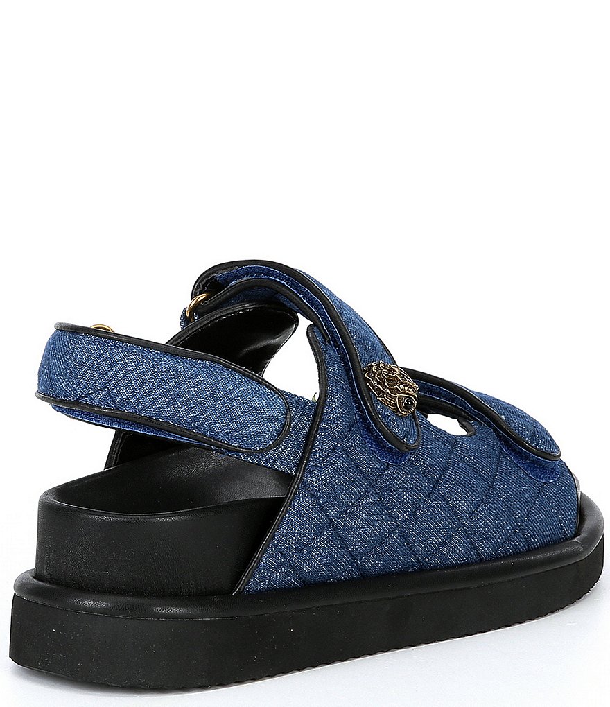 Kurt Geiger London Orson Quilted Fabric Footbed Sandals