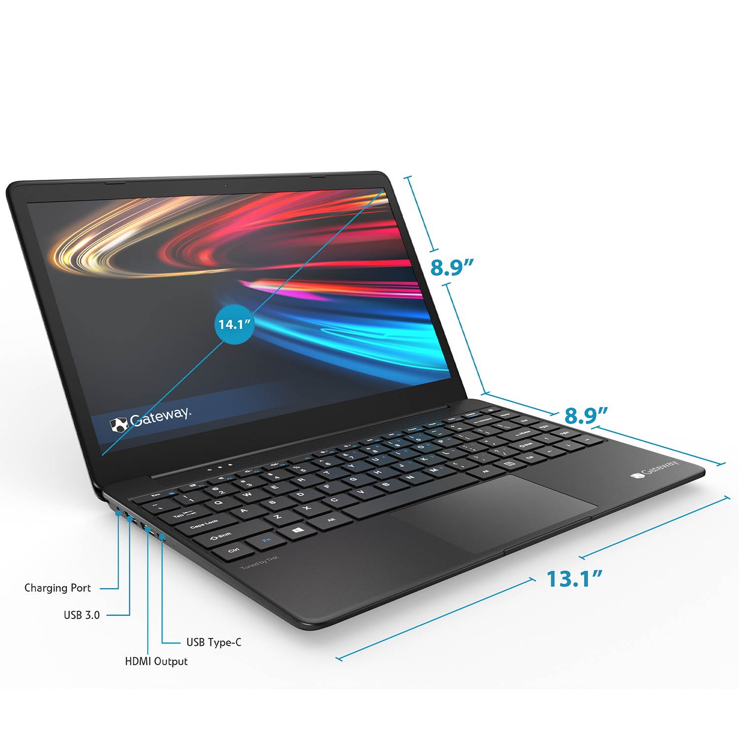 Gateway Notebook Ultra Slim Laptop 14.1" IPS FHD Intel Core i3-1005G1 Up to 3.4GHz 12GB RAM 128GB SSD USB-C FP Reader Webcam HDMI Wi-Fi THX Audio Win 10 S Green