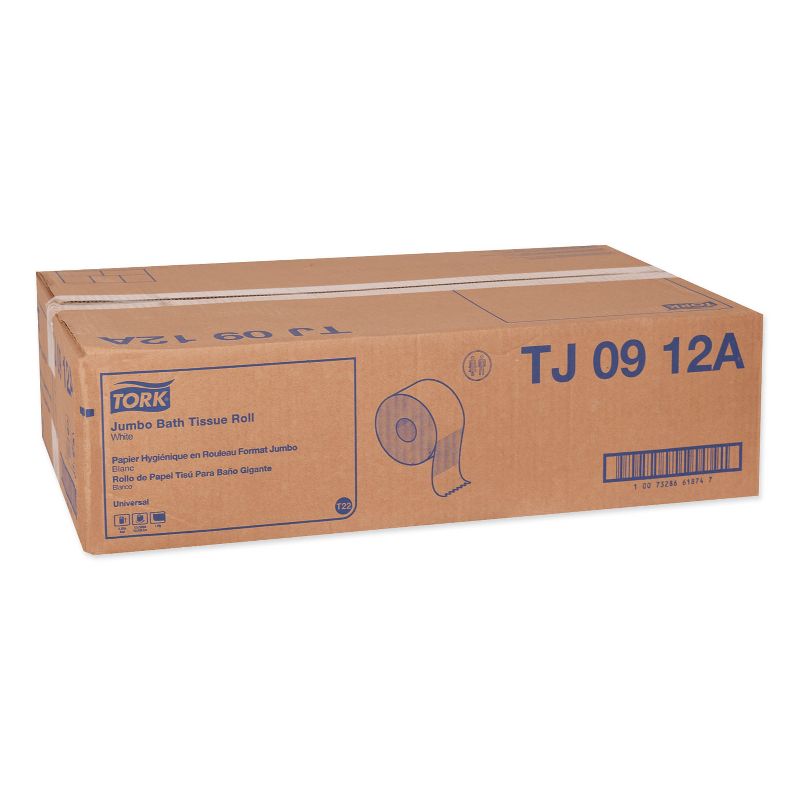 Tork Jumbo Bath Tissue, Septic Safe, 1-Ply, White, 3.48" x 2,000 ft TJ0912A