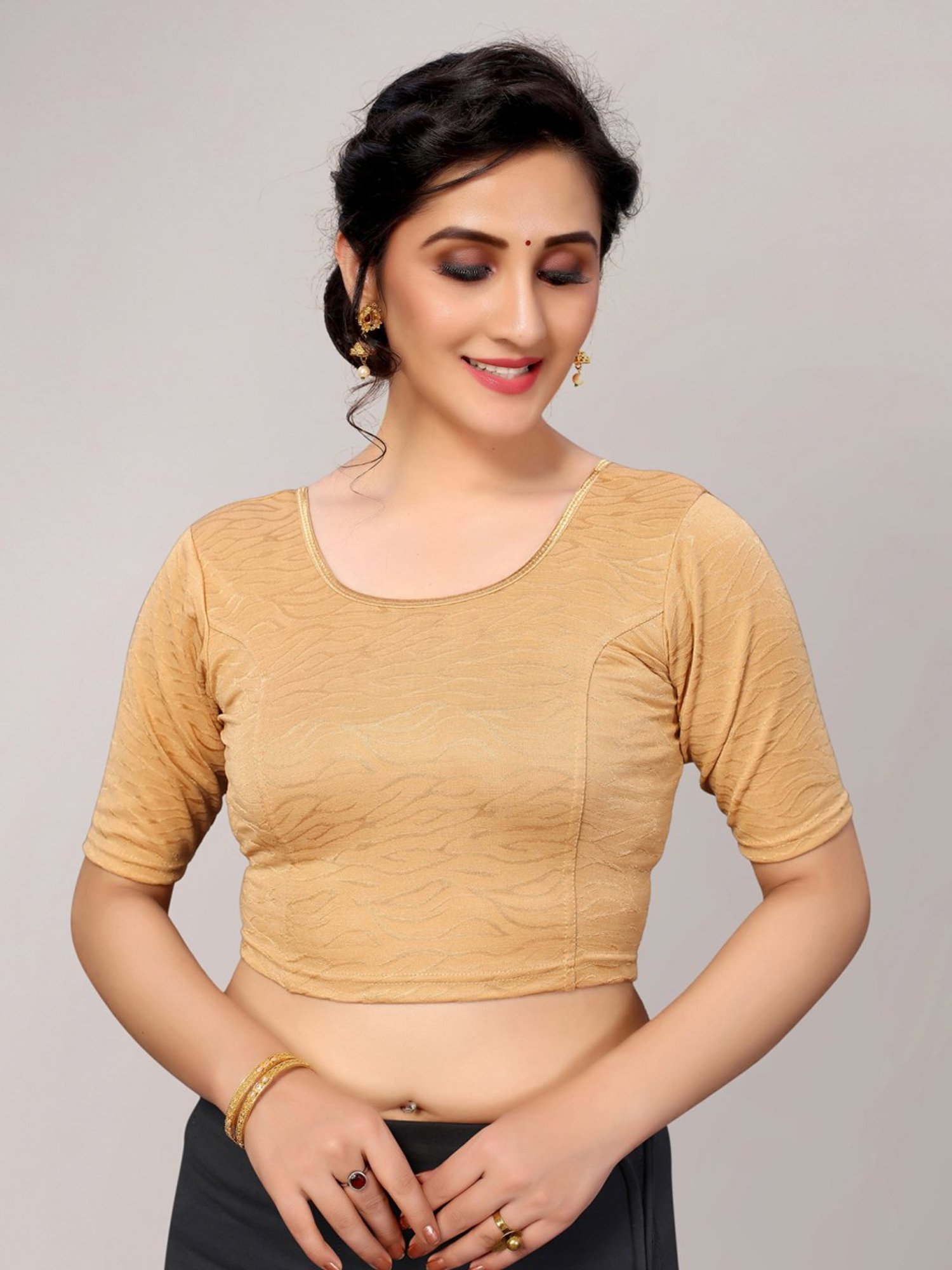 Salwar Studio Red Embroidered Blouse