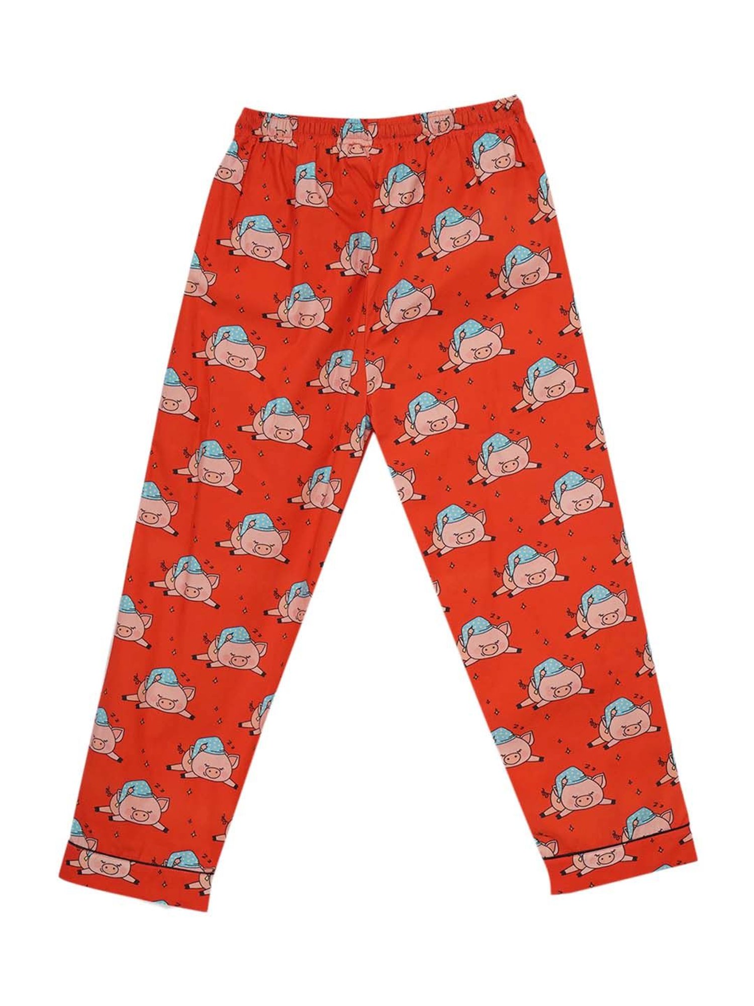 Fluffalump Boys Multicolor Cotton Printed Nightwear Top & Pants Set