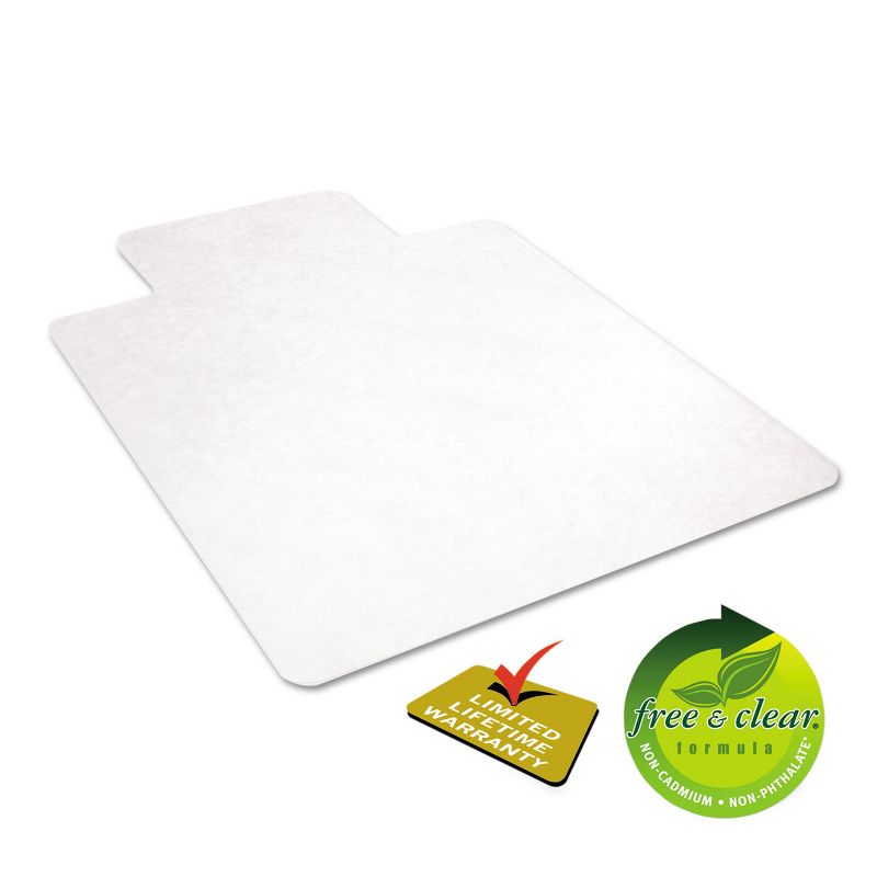 3'x4' Rectangle Solid Office Chair Mat Clear - Deflecto