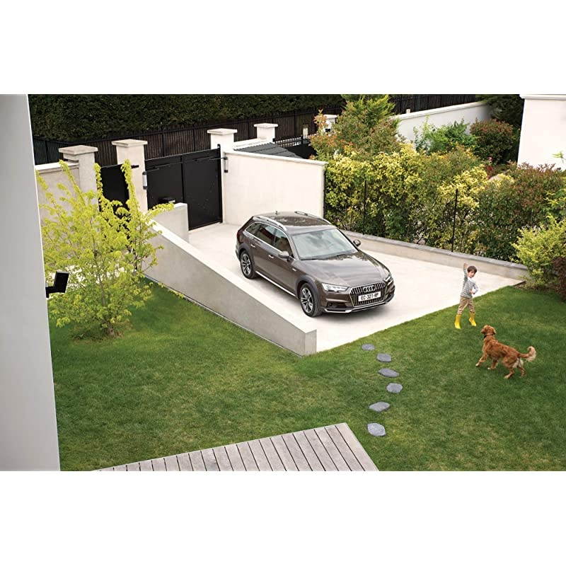 Smart Outdoor Security Camera, WiFi, Integrated Floodlight, Movement Detection, Night Vision, Without Fees, NOC01-US, Black Aluminium