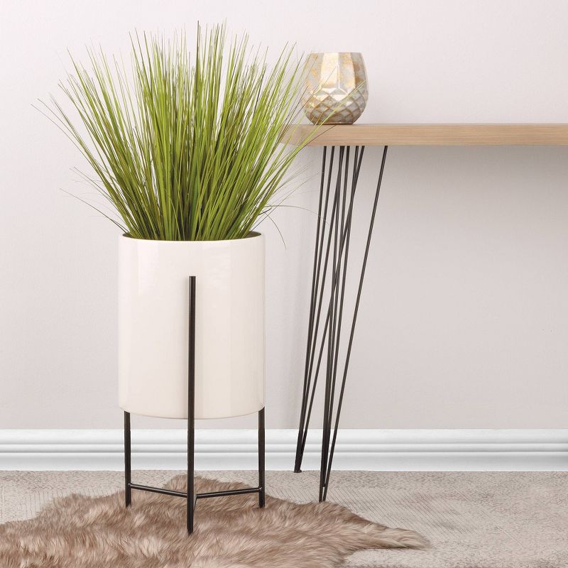 3 Legs Mid-Century Modern Ceramic Pot Plant Stand - Gallery Solutions