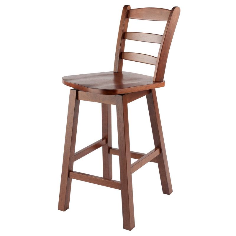 Scalera Ladder Back Swivel Seat Barstool Walnut - Winsome