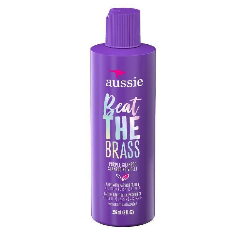 Aussie Beat the Brass Paraben-Free Purple Shampoo for Color-Treated Hair - 8 fl oz