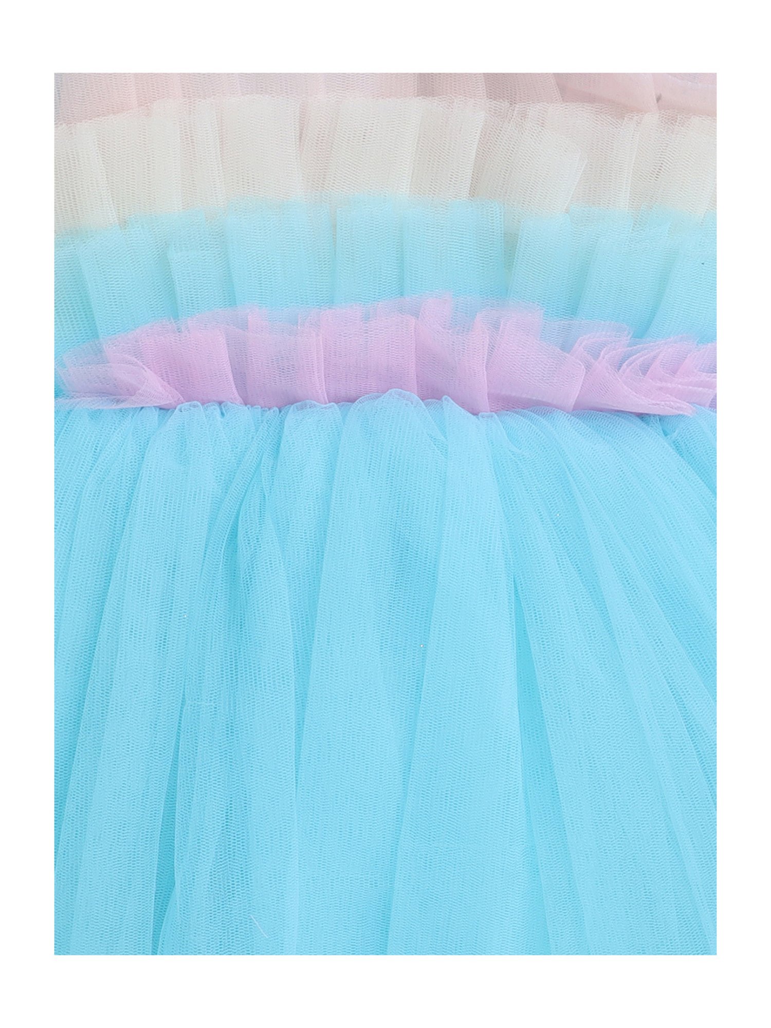 Many Frocks Kids Blue Solid Dress