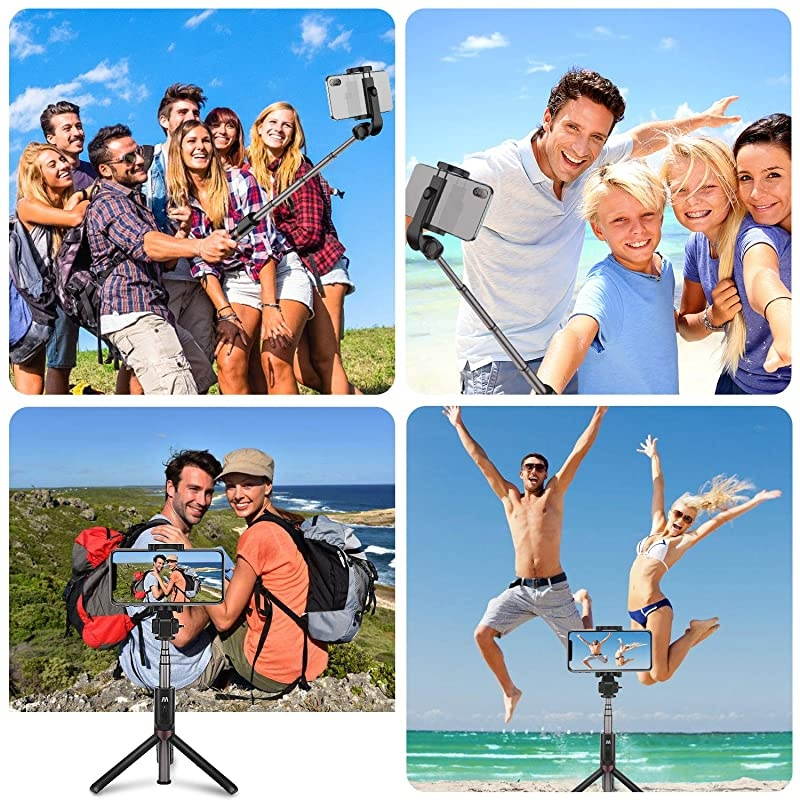 Bluetooth Selfie Stick Tripod, 41 Inch Extendable Phone Camera Tripod Stand with Wireless Remote, Selfie Stick Compatible for iPhone 11/11 Pro/X/XR/Xs Max/8/7s, Galaxy S10/S9/Note 8